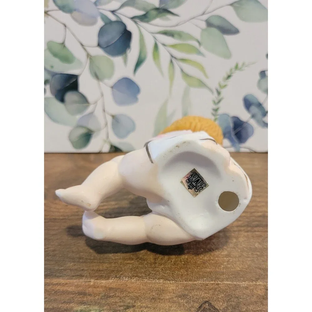 Antique Porcelain Bisque Piano Baby Girl Figurine - 1920's